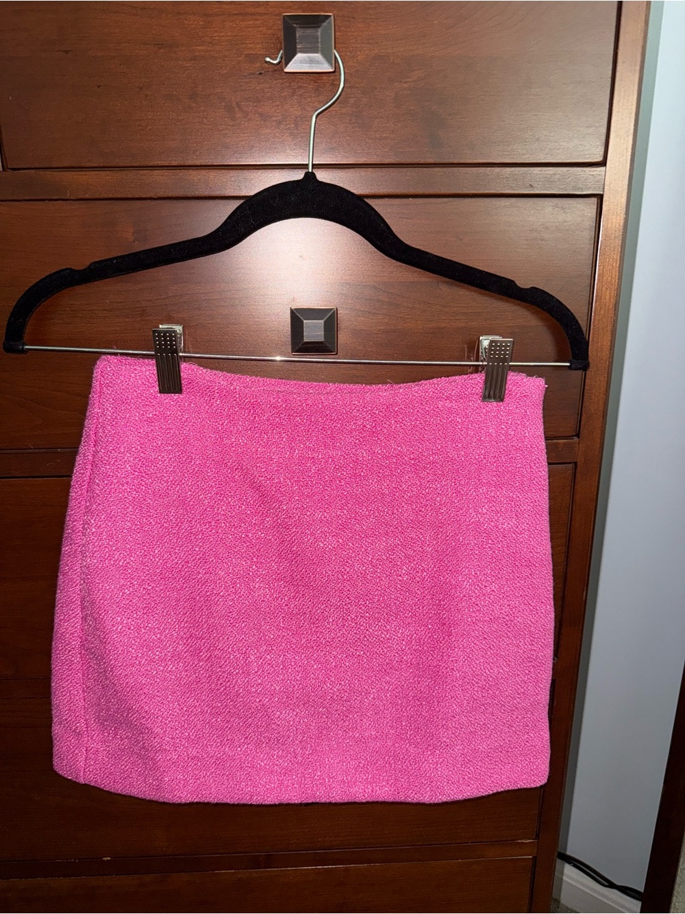 Endless Rose Hot Pink Tweed Mini Skirt